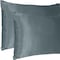 Homeroots 20 x 26 in. Gray Dreamy Silky Satin Standard Size Pillowcases 387861 - alternate 3